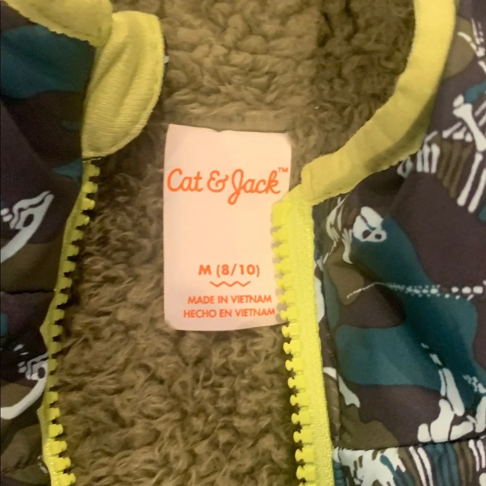 Cat & Jack Camouflage ReversibleJacket with Lime Trim
